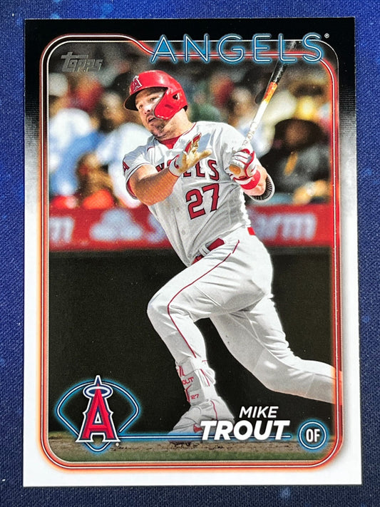 Mike Trout 2024 Topps Baseball #27 Los Angeles Angels