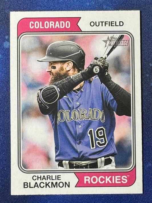 Charlie Blackmon 2023 Topps Heritage #357 Colorado Rockies