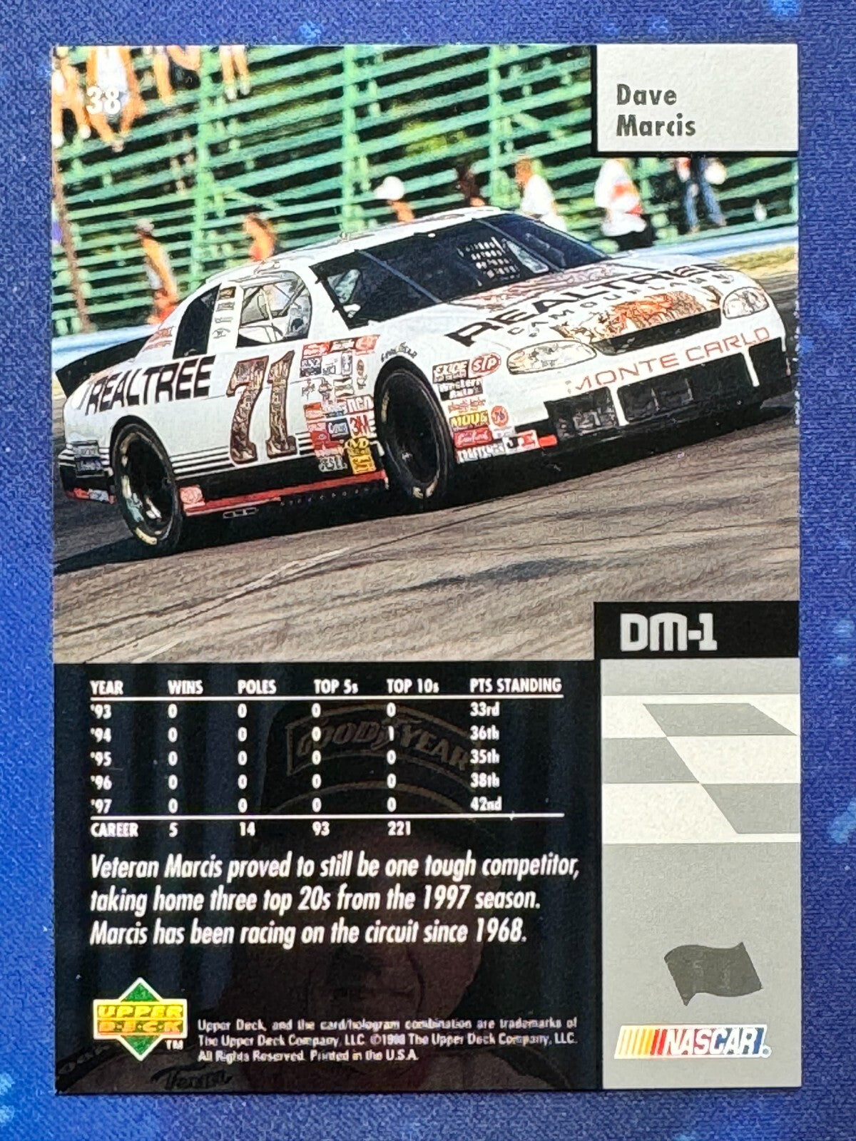 1998 Upper Deck Victory Circle #38 Dave Marcis