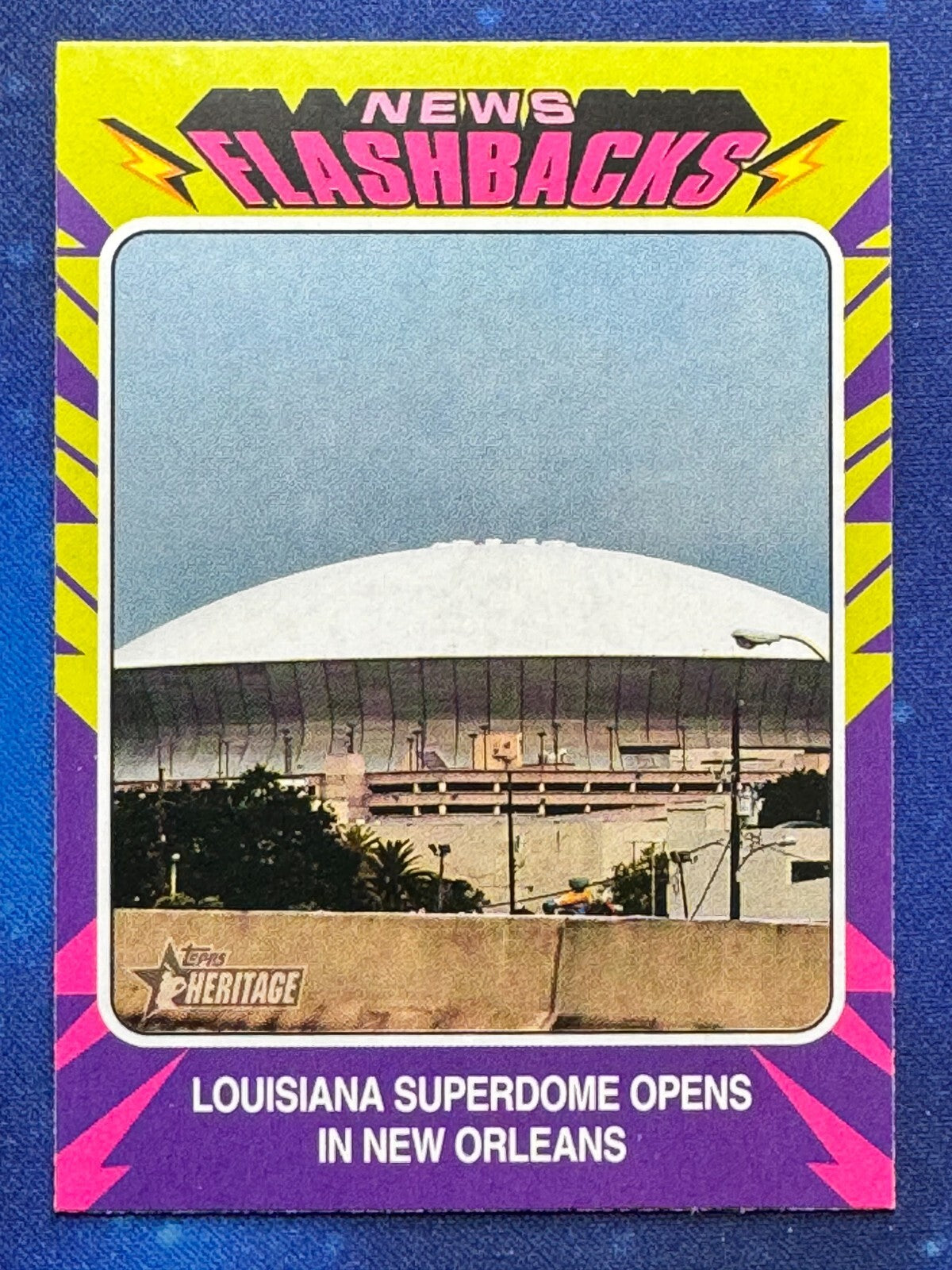 2024 Topps Heritage News Flashback #NF-11 Louisiana Superdome Opens