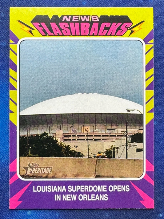 2024 Topps Heritage News Flashback #NF-11 Louisiana Superdome Opens