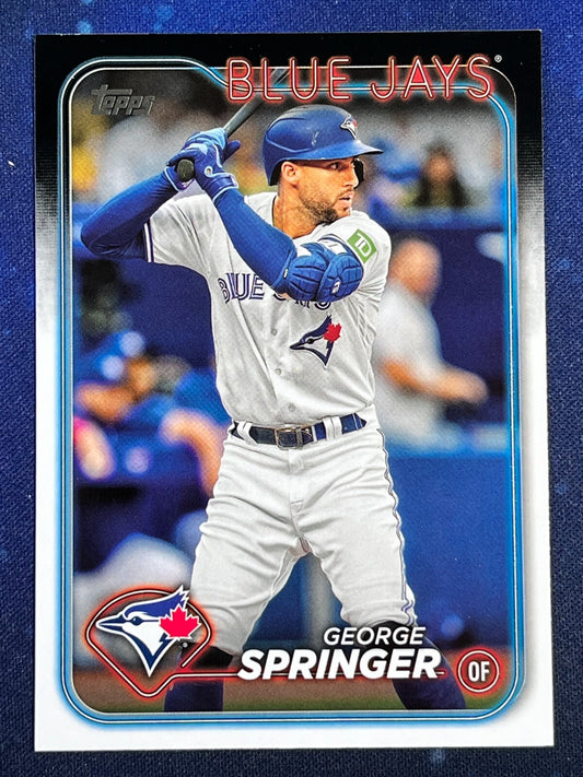 George Springer 2024 Topps Baseball #72 Toronto Blue Jays