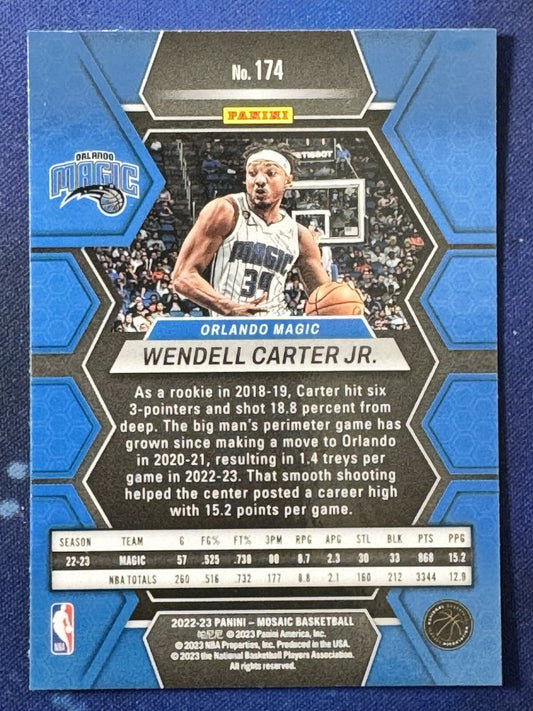 Wendell Carter Jr. 2022-23 Panini Mosaic Basketball #174 Orlando Magic