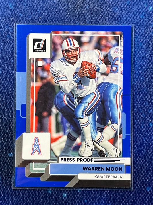 Warren Moon 2022 Donruss Press Proof Blue #46 Houston Oilers FREE SHIPPING