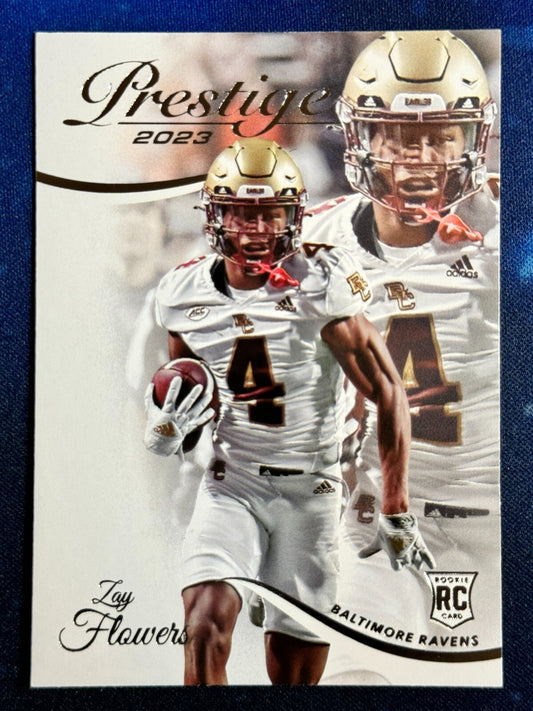 Zay Flowers 2023 Panini Prestige Rookie (RC) #390 Baltimore Ravens