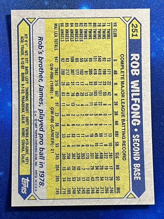 1987 Topps #251 Rob Wilfong California Angels