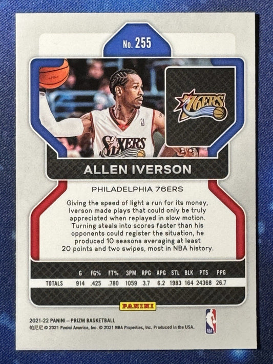 Allen Iverson 2021-22 Panini Prizm #255 Philadelphia 76ers