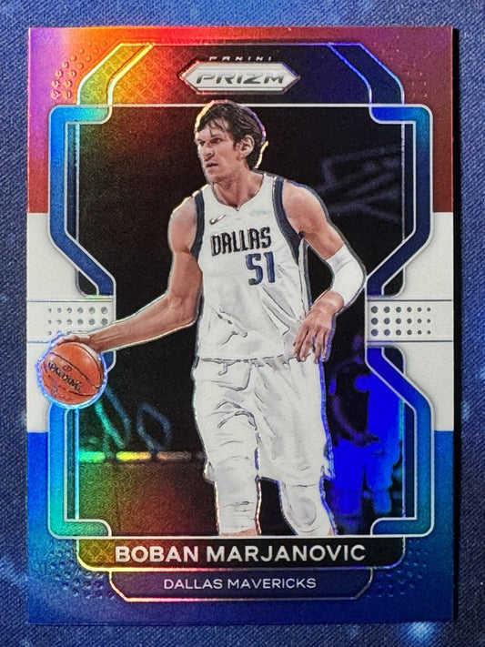 Boban Marjanovic 2021-22 Panini Prizm Red White and Blue Prizm #167 Mavericks
