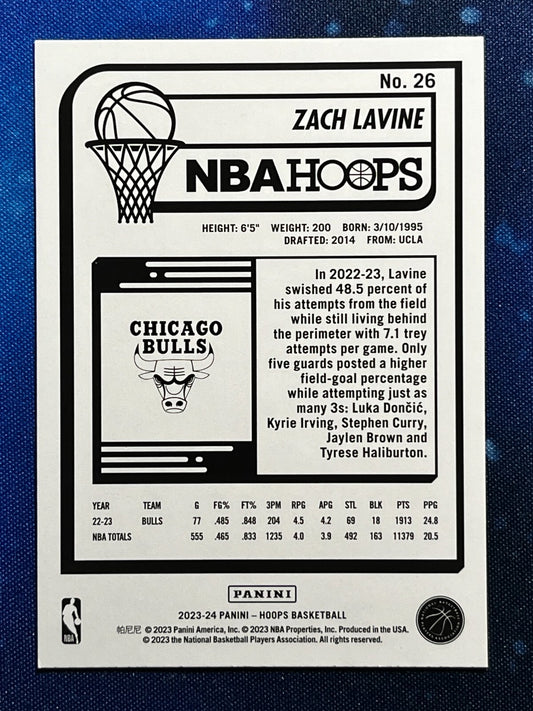 Zach Lavine 2023-24 Hoops #26 Chicago Bulls