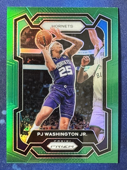 PJ Washington Jr. 2023-24 Panini Prizm Basketball Green Prizm #117 Hornets