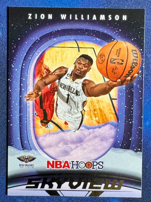 Zion Williamson 2023-24 Panini NBA Hoops #25 Skyview Winter New Orleans Pelicans