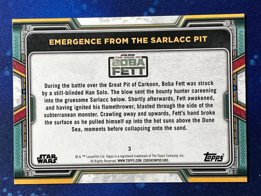 2022 Star Wars: Book of Boba Fett Base #3 Emergence from the Sarlacc Pit