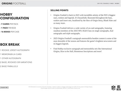 2025 Panini Origins Football Hobby Box
