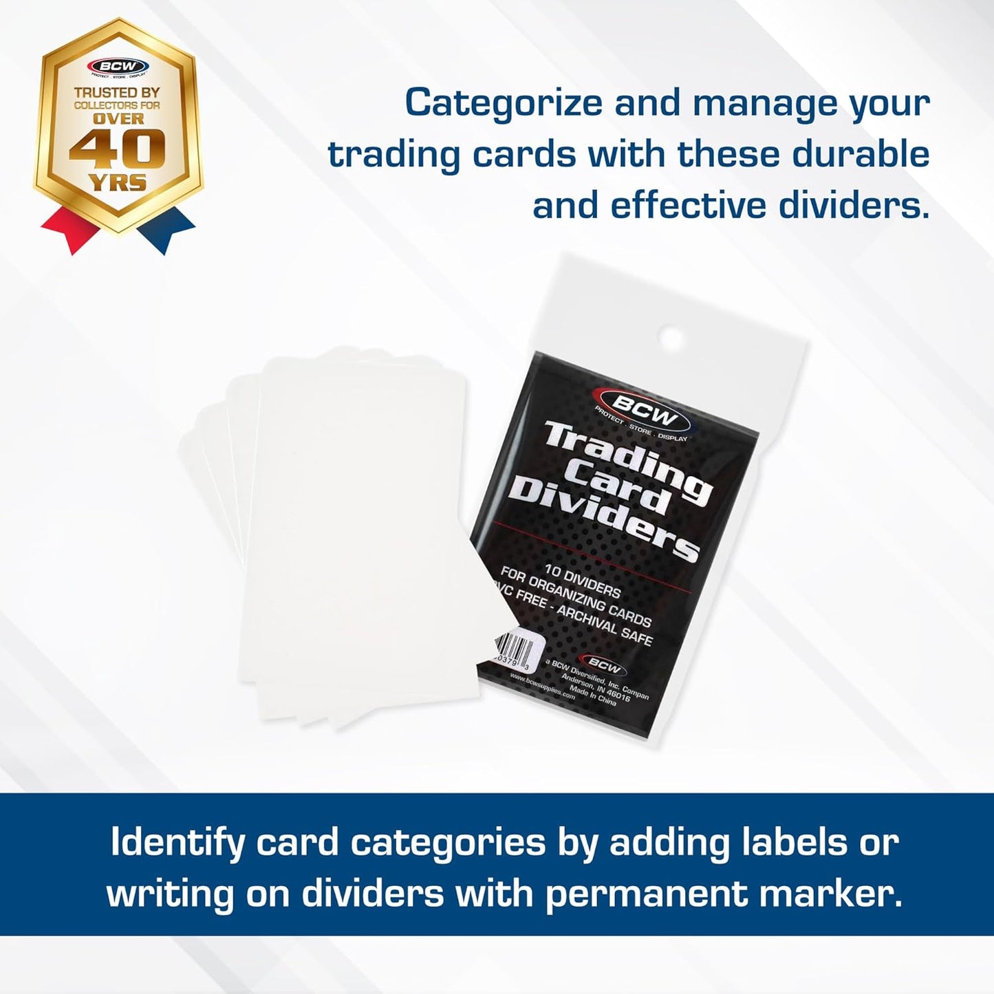 BCW Trading Card Dividers (50 Pack)