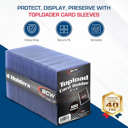 BCW 3x4 Standard Toploader Card Holders