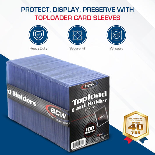 BCW 3x4 Standard Toploader Card Holders