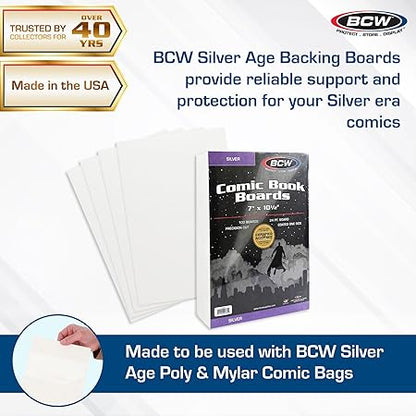 BCW Silver Comic Book Backing Boards (100 Pack)