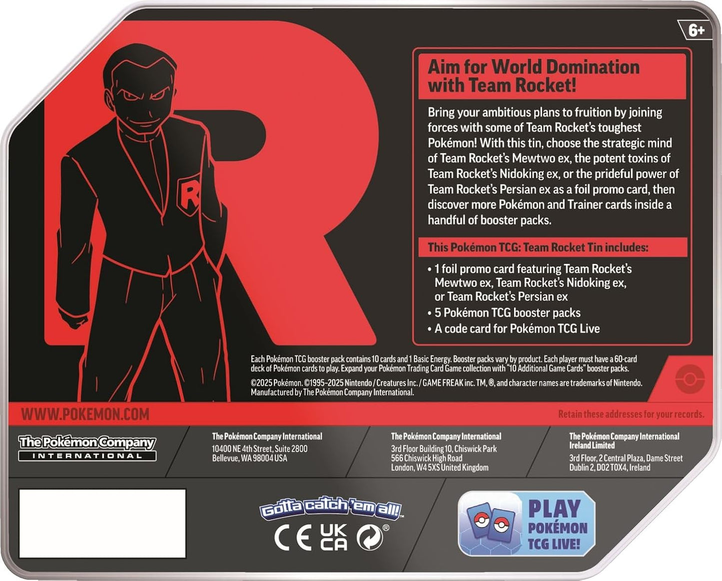 Pokemon TCG: Team Rocket Tin