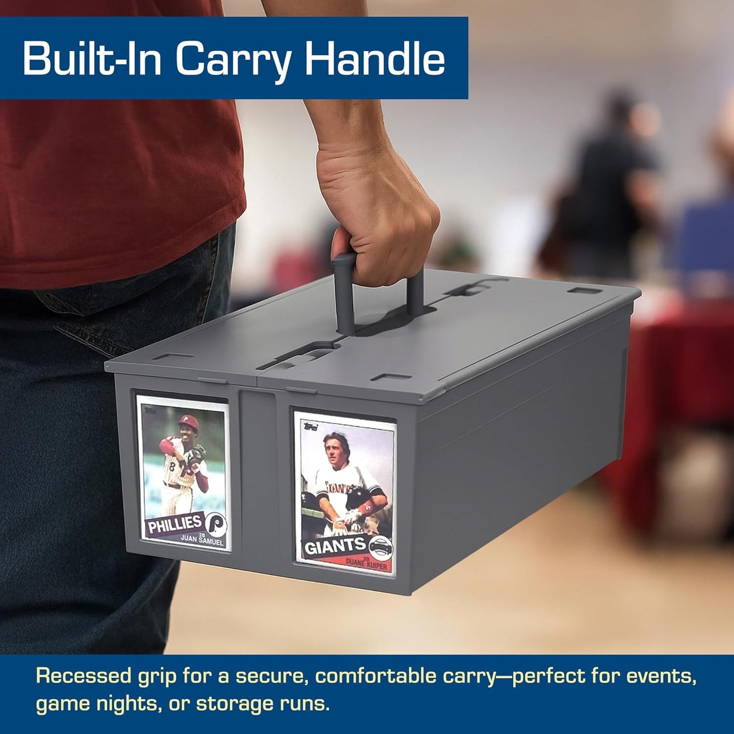 BCW Collectible Card Bin – (Single, Gray) | Holds up to 1600 Cards