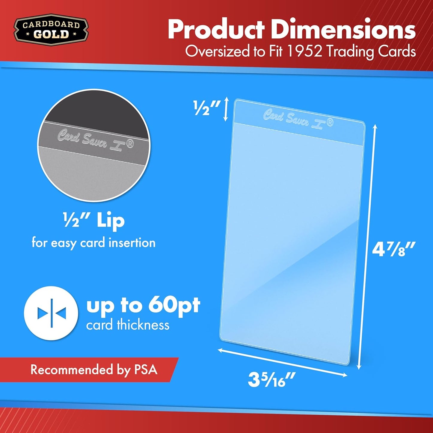 Card Saver 1 Semi Rigid Card Holder Trading Card Protectors (200 Count)