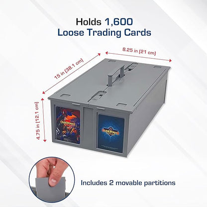 BCW Collectible Card Bin – (Single, Gray) | Holds up to 1600 Cards