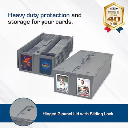 BCW Collectible Card Bin – (Single, Gray) | Holds up to 1600 Cards