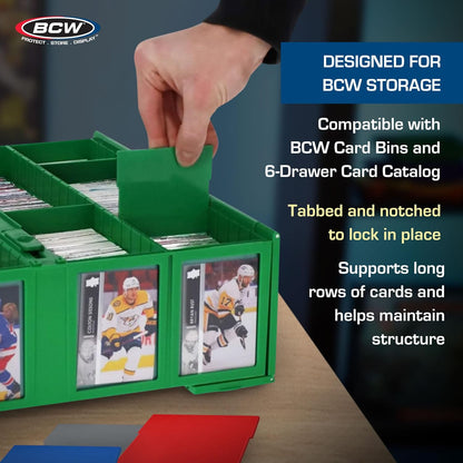 BCW Collectible Card Bin Partitions - Red