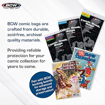 BCW Silver Age Comic Bags (100 Count)