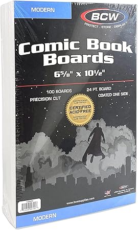BCW Modern Comic Backing Boards (100 Pack)