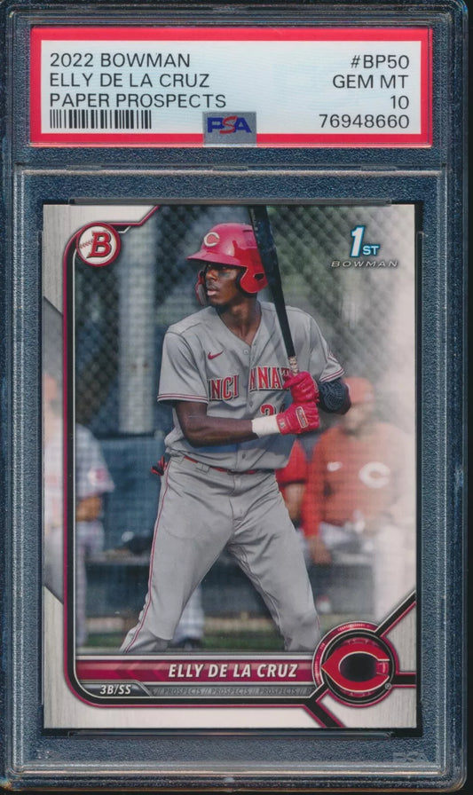 2022 Bowman Paper Prospects Elly De La Cruz #BP50 PSA 10