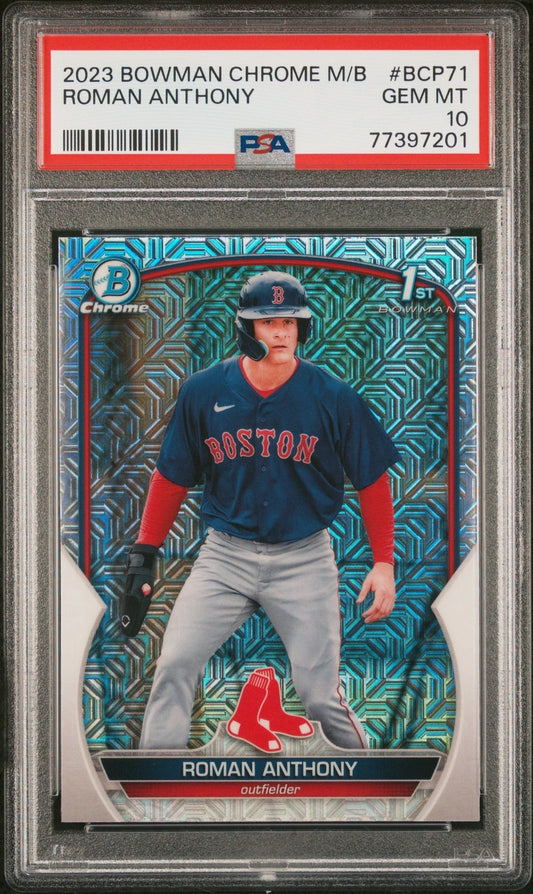 2023 Bowman Chrome M/B Roman Anthony #BCP71 PSA 10 Boston Red Sox