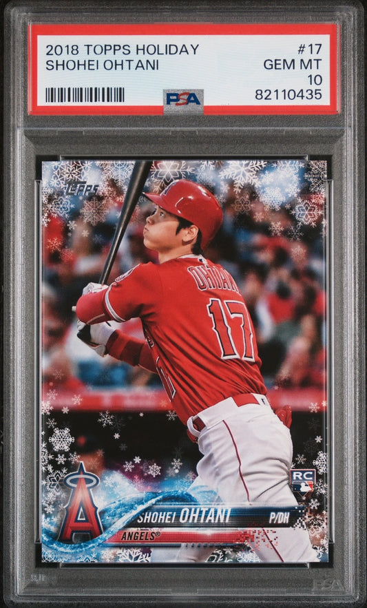 2018 Topps Holiday Shohei Ohtani #17 Dodgers Rookie Card (RC) PSA 10
