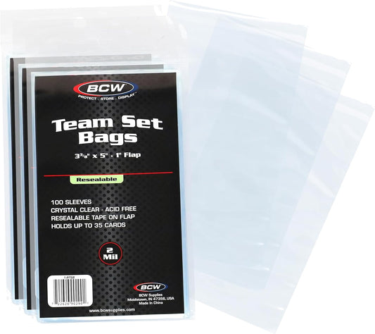 BCW Resealable Team Set Bags - 300 ct